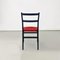 Italienischer Leichter Stuhl aus Holz & Rotem Stoff von Gio Ponti für Cassina, 1951 5