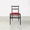 Italian Light Chair in Wood and Red Fabric by Gio Ponti for Cassina, 1951 2