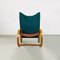 Curved Wood Armchair in Green Velvet from Westnofa, 1960s 3