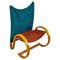 Curved Wood Armchair in Green Velvet from Westnofa, 1960s, Image 1