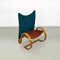 Curved Wood Armchair in Green Velvet from Westnofa, 1960s 4