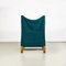 Curved Wood Armchair in Green Velvet from Westnofa, 1960s 7