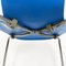 Sedia con scocca in legno azzurro e gambe in acciaio cromato, Italia, anni '60, Immagine 13