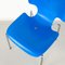 Italian Chair with Light Blue Wooden Shell and Chromed Steel Legs, 1960s 9