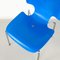 Italian Chair with Light Blue Wooden Shell and Chromed Steel Legs, 1960s, Image 9