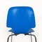 Sedia con scocca in legno azzurro e gambe in acciaio cromato, Italia, anni '60, Immagine 7
