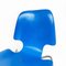 Sedia con scocca in legno azzurro e gambe in acciaio cromato, Italia, anni '60, Immagine 8