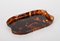 Mid-Century Modern Oval Serving Tray in Tortoiseshell Effect Acrylic Glass, Italy, 1970s, Image 10