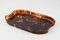 Mid-Century Modern Oval Serving Tray in Tortoiseshell Effect Acrylic Glass, Italy, 1970s 3