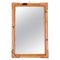 Miroir Mid-Century Rectangulaire en Rotin, Bambou et Osier, Italie, 1970s 1