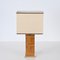 Mid-Century Italian Square Table Lamp in Brass and Rattan by Tommaso Barbi, 1970s, Image 4