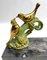 French Art Deco Table Lamp with Stylized Spelter Representation of Birds, 1935 9