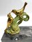 French Art Deco Table Lamp with Stylized Spelter Representation of Birds, 1935, Image 9