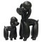 Sculptures Chien Caniche Mid-Century par Leopold Anzengruber, 1950s, Set de 2 1