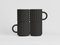 Ripple Mugs Sin Black from Form&Seek, Set of 2 3