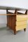 Modernist Italian Desk with Three Drawers, Book Storage and Light Blue Formica Table Plate, 1960s 27