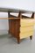 Modernist Italian Desk with Three Drawers, Book Storage and Light Blue Formica Table Plate, 1960s, Image 27