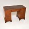 Burr Walnut Leather Top Pedestal Desk, 1950s 6