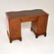 Burr Walnut Leather Top Pedestal Desk, 1950s, Image 6