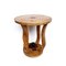 Art Deco Style Burl Wood Side Table 1