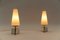 Petite Mid-Century Modern Massive Brass and Opaline Glass Table Lamps, 1950s , Set of 2, Image 5