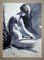 Aldous Eveleigh, Nude with Cat, 2019, Original Fine Art Drawing 2