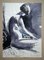 Aldous Eveleigh, Nude with Cat, 2019, Original Fine Art Drawing, Immagine 2