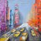 Dany Soyer, NY, Yellow Taxis, 2023, Acrylique sur Toile 1