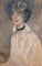 Jean-Gabriel Domergue, Retrato de una mujer elegante, Dibujo al pastel original, Imagen 2