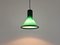 Lámpara colgante Mini P & t de vidrio verde de Michael Bang para Holmegaard, Dinamarca, años 70, Imagen 6