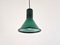 Lámpara colgante Mini P & t de vidrio verde de Michael Bang para Holmegaard, Dinamarca, años 70, Imagen 2