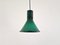 Lámpara colgante Mini P & t de vidrio verde de Michael Bang para Holmegaard, Dinamarca, años 70, Imagen 1
