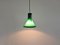 Lámpara colgante Mini P & t de vidrio verde de Michael Bang para Holmegaard, Dinamarca, años 70, Imagen 7
