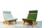 Deck Chairs AP71 with Footstool attributed to Hans Wegner for Ap Stolen, Denmark, 1968, 1970s, Set of 4 20