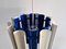 Blue and White Pendant Lamp by Yki Nummi for Orno, Finland, Mexico, 1960s 2