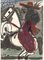 Pablo Picasso, Jacqueline Riding Horse de Toros y Toreros, Litografía original, 1961, Imagen 1
