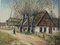 Scandinavian Artist, The Farm Under the Willows, 1960s, Oil on Canvas, Framed 8