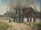 Scandinavian Artist, The Farm Under the Willows, 1960s, Oil on Canvas, Framed, Image 8