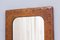 Vintage French Leather-Covered Wall Mirror, 1950s, Image 4