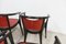 Baumann Armchairs Model Diese in Colour Wengé and Red from Pagnon Pelhaître, Set of 6 12