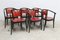 Baumann Armchairs Model Diese in Colour Wengé and Red from Pagnon Pelhaître, Set of 6 27