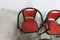 Baumann Armchairs Model Diese in Colour Wengé and Red from Pagnon Pelhaître, Set of 6 25