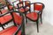 Baumann Armchairs Model Diese in Colour Wengé and Red from Pagnon Pelhaître, Set of 6, Image 22