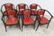 Baumann Armchairs Model Diese in Colour Wengé and Red from Pagnon Pelhaître, Set of 6 26