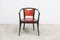 Baumann Armchairs Model Diese in Colour Wengé and Red from Pagnon Pelhaître, Set of 6, Image 1