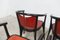 Baumann Armchairs Model Diese in Colour Wengé and Red from Pagnon Pelhaître, Set of 6, Image 4