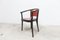 Baumann Armchairs Model Diese in Colour Wengé and Red from Pagnon Pelhaître, Set of 6 31