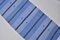 Tapis Kilim Anatolian Blue Stripe, 1960s 6