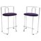 Vintage Steel Chromed Stools by K. Takahama for Simon Gavina, 1970s, Set of 2 1