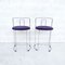 Vintage Steel Chromed Stools by K. Takahama for Simon Gavina, 1970s, Set of 2 3